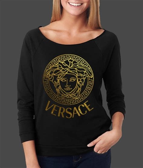 zalando versace t shirt donna|versace long sleeve shirts women's.